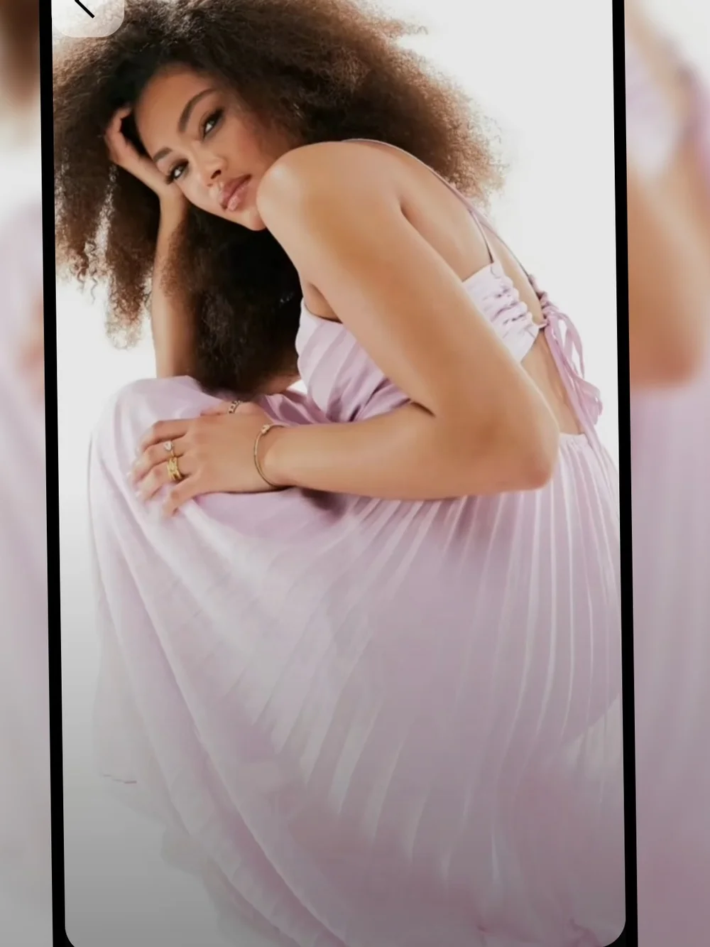 ASOS Lavander Pleated Maxi Dress with Spaghetti Straps - Picture 2 of 6